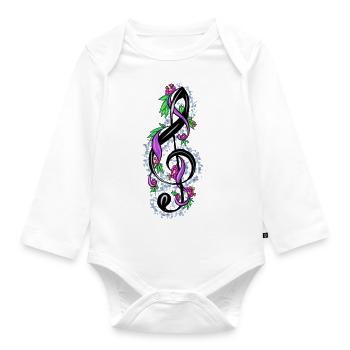 Note-slip - Organic Longsleeve Baby Bodysuit - white - Front