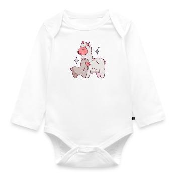 Muttertag - Unser erster Muttertag zusammen - Baby Bio-Langarm-Body - Weiß - Vorne