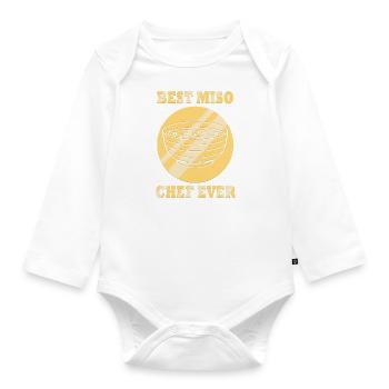Miso Chef isst Ramen Liebhaber von japanischem - Baby Bio-Langarm-Body - Weiß - Vorne