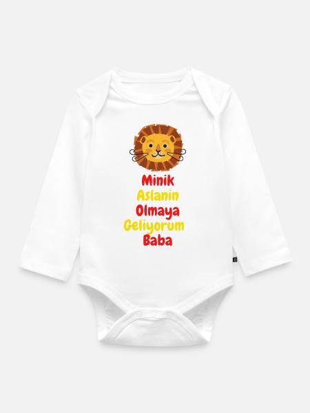 Baba Oluyorsun - Baby Bio-Langarm-Body - Weiß