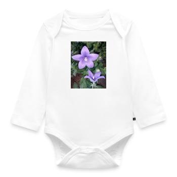 Fleur pourpre - Body Bébé bio manches longues - blanc - Devant