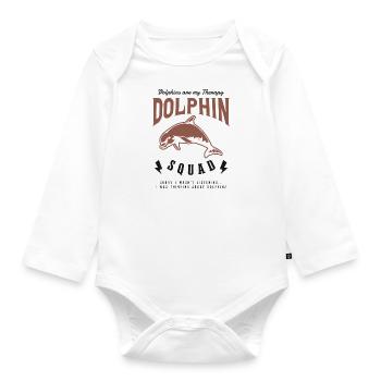 Dauphin Squad Nature Mignon Dauphin Wildlife - Body Bébé bio manches longues - blanc - Devant