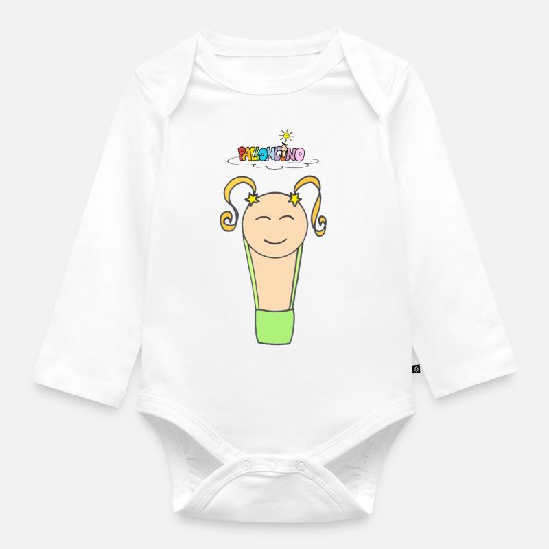 Ballon - Body Bébé bio manches longues - blanc