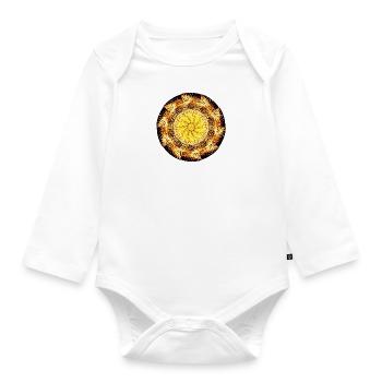 Mandala - Body Bébé bio manches longues - blanc - Devant