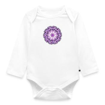Mandala - Body Bébé bio manches longues - blanc - Devant
