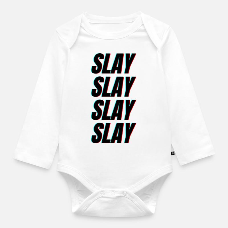 Slay3D - Body Bébé bio manches longues - blanc