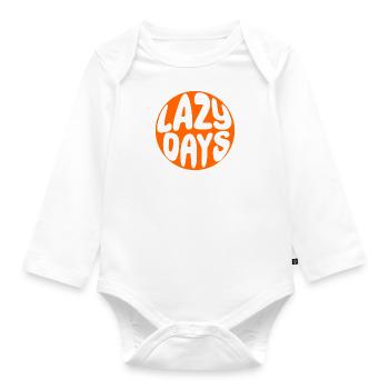 Lazy Days Geschenk Geschenkidee Chillen Relax - Baby Bio-Langarm-Body - Weiß - Vorne