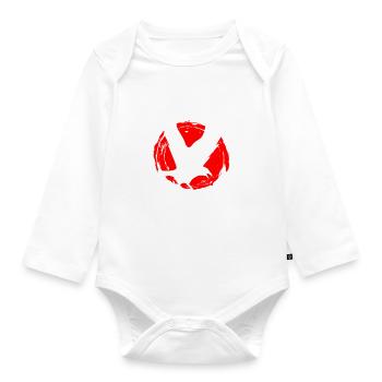 Rabe Krähe Crow - Baby Bio-Langarm-Body - Weiß - Vorne