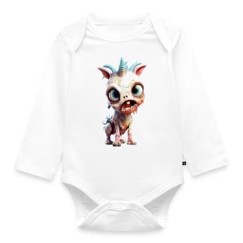 Licorne zombie - Body Bébé bio manches longues - blanc - Devant