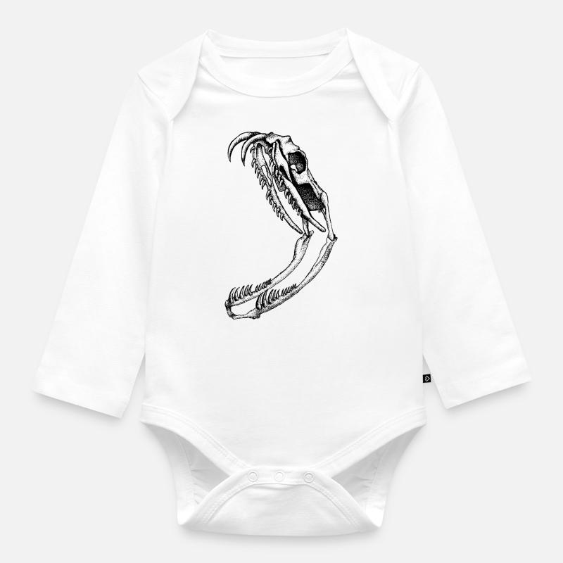 Crâne de serpent - Body Bébé bio manches longues - blanc