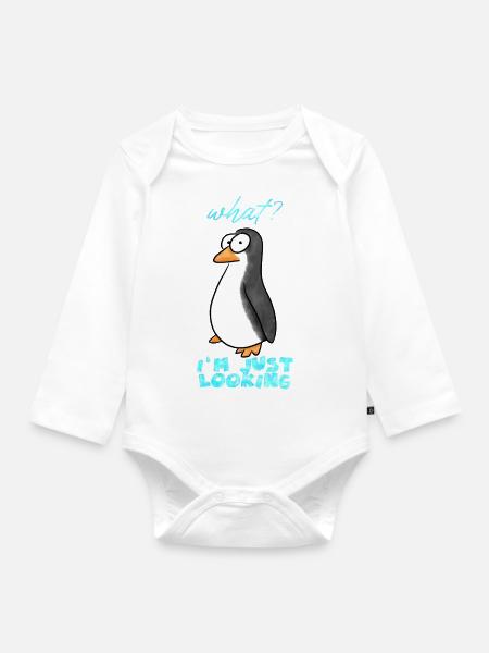 Ich suche nur - Baby Bio-Langarm-Body - Weiß