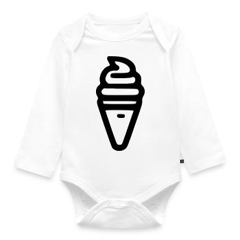 Eis - Baby Bio-Langarm-Body - Weiß - Vorne