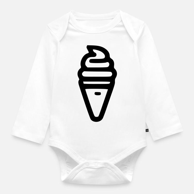 Glace - Organic Longsleeve Baby Bodysuit - white