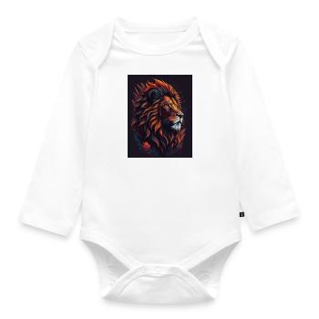 löwe - Baby Bio-Langarm-Body - Weiß - Vorne