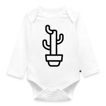 Cactus - Body Bébé bio manches longues - blanc - Devant