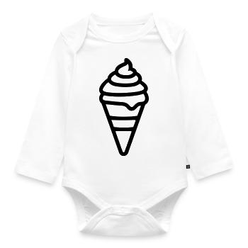 Eis - Baby Bio-Langarm-Body - Weiß - Vorne