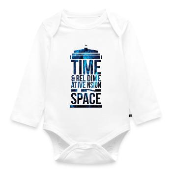 TARDIS - Organic Longsleeve Baby Bodysuit - white - Front