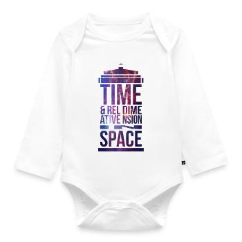 TARDIS - Organic Longsleeve Baby Bodysuit - white - Front