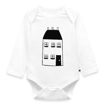 Haus - Baby Bio-Langarm-Body - Weiß - Vorne