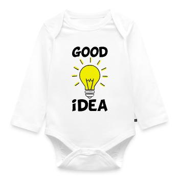 Die richtige Idee - Baby Bio-Langarm-Body - Weiß - Vorne