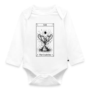 Der Komplettausraster | Tarotkarte | Crash Out - Baby Bio-Langarm-Body - Weiß - Vorne