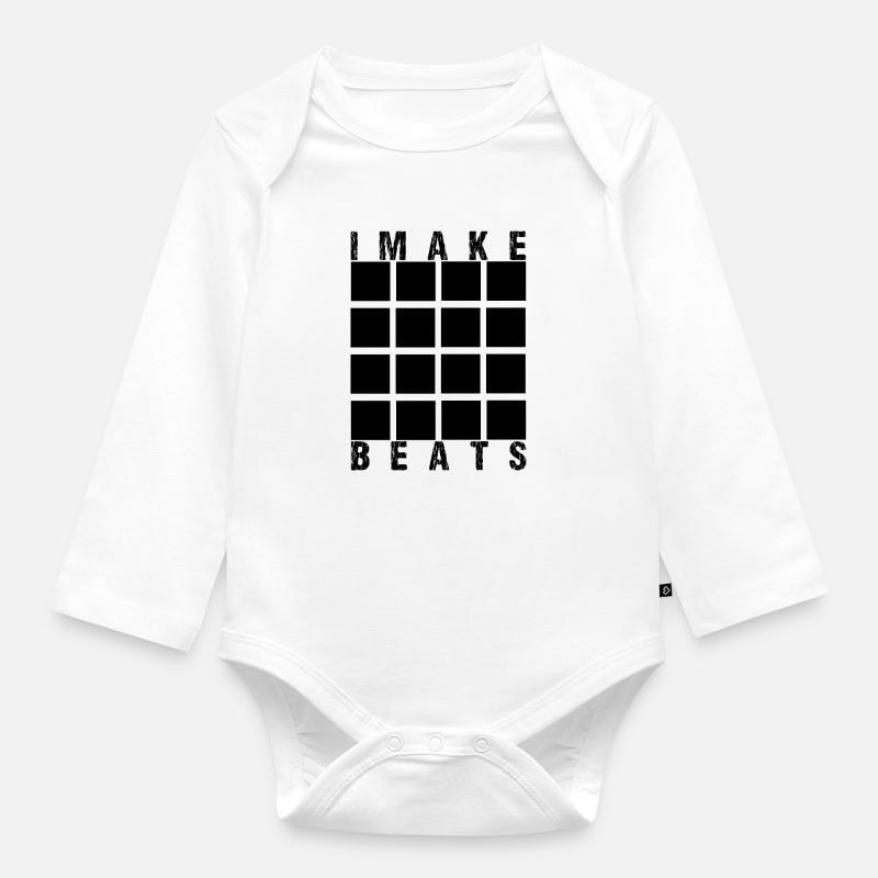 JE FAIS DES BEATS - Body Bébé bio manches longues - blanc