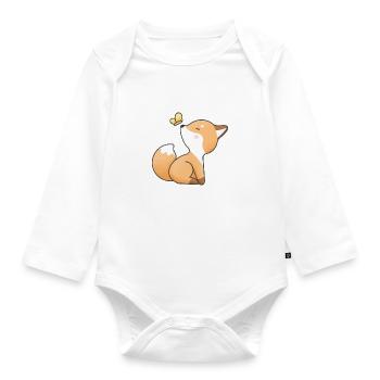Little Fox - Organic Longsleeve Baby Bodysuit - white - Front
