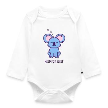 Koala - Need for sleep - Organic Longsleeve Baby Bodysuit - white - Front