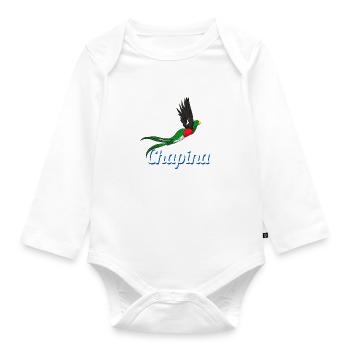 Guatemala drapeau guatémaltèque ADN I cadeau - Body Bébé bio manches longues - blanc - Devant