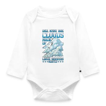 What Are Clouds Made Of, Linux Servers Mostly 25 - Organic Longsleeve Baby Bodysuit - white - Front