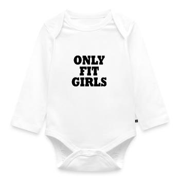 Only fit girls - Baby Bio-Langarm-Body - Weiß - Vorne