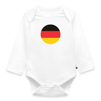 Deutschland - Baby Bio-Langarm-Body - Weiß - Vorne