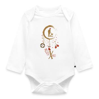 Grillen Weihnachten Weihnachtstraumfänger - Baby Bio-Langarm-Body - Weiß - Vorne