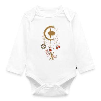 Mondfisch Weihnachten Weihnachtstraumfänger - Baby Bio-Langarm-Body - Weiß - Vorne