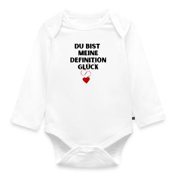 Ich liebe dich - Baby Bio-Langarm-Body - Weiß - Vorne