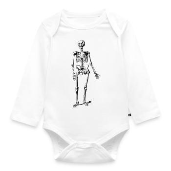skeleton - Organic Longsleeve Baby Bodysuit - white - Front