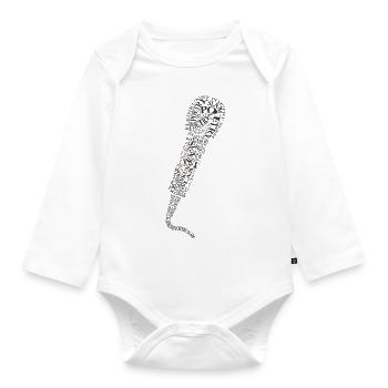 Poetry Slam Mic - Baby Bio-Langarm-Body - Weiß - Vorne