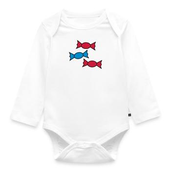 Bonbons - Baby Bio-Langarm-Body - Weiß - Vorne