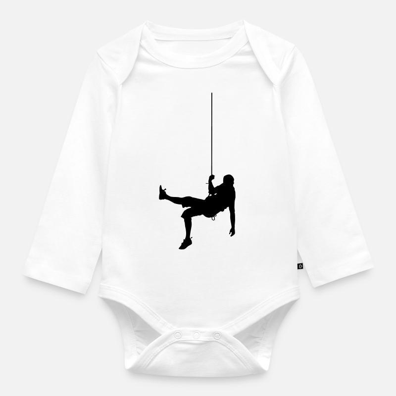 Sur la corde - Body Bébé bio manches longues - blanc
