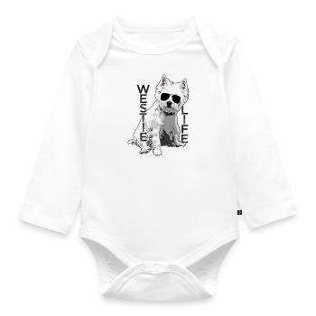 Westie Life West Highland Terrier Pieskie Życie - Organic Longsleeve Baby Bodysuit - white - Front