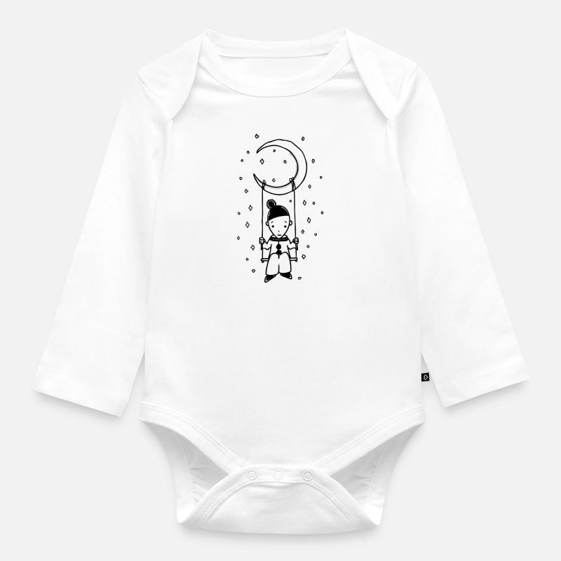 Balancette - Body Bébé bio manches longues - blanc