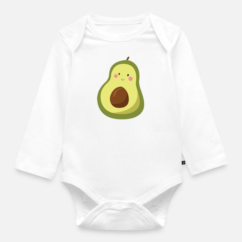 avocado - Baby Bio-Langarm-Body - Weiß