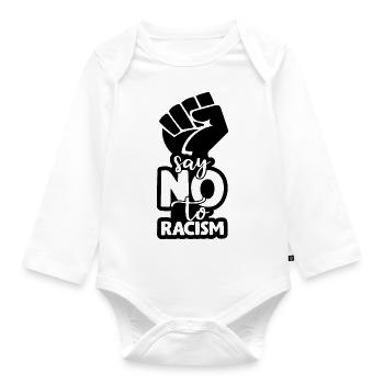 Rassismus Antirassismus Toleranz Menschenrechte - Baby Bio-Langarm-Body - Weiß - Vorne