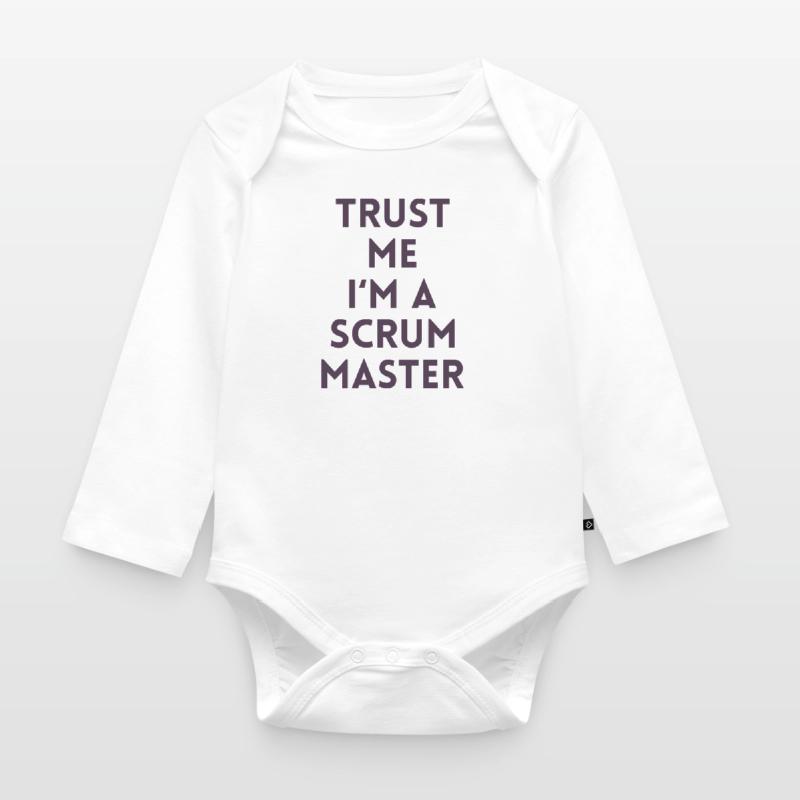 Trust me I'm a scrum master gift computer code Organic Longsleeve Baby Bodysuit