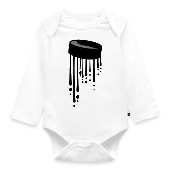 Puck Drops Graffiti - Organic Longsleeve Baby Bodysuit - white - Front