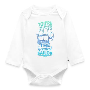 Segeln - Baby Bio-Langarm-Body - Weiß - Vorne