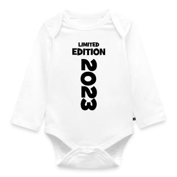Edition Limitée - 2023 - Anniversaire - Année de naissance - Body Bébé bio manches longues - blanc - Devant