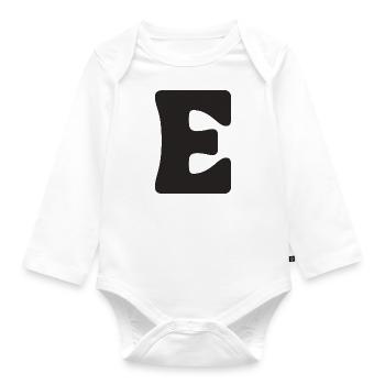 E - Organic Longsleeve Baby Bodysuit - white - Front
