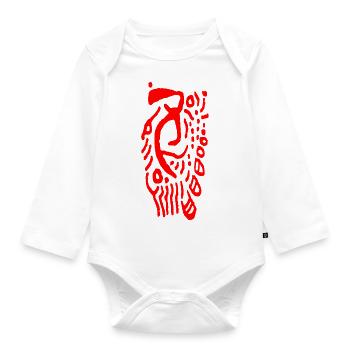 Tribal Mystical - Abstract - Organic Longsleeve Baby Bodysuit - white - Front