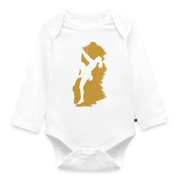 Climbing Girl Climber A Roccher - Organic Longsleeve Baby Bodysuit - white - Front